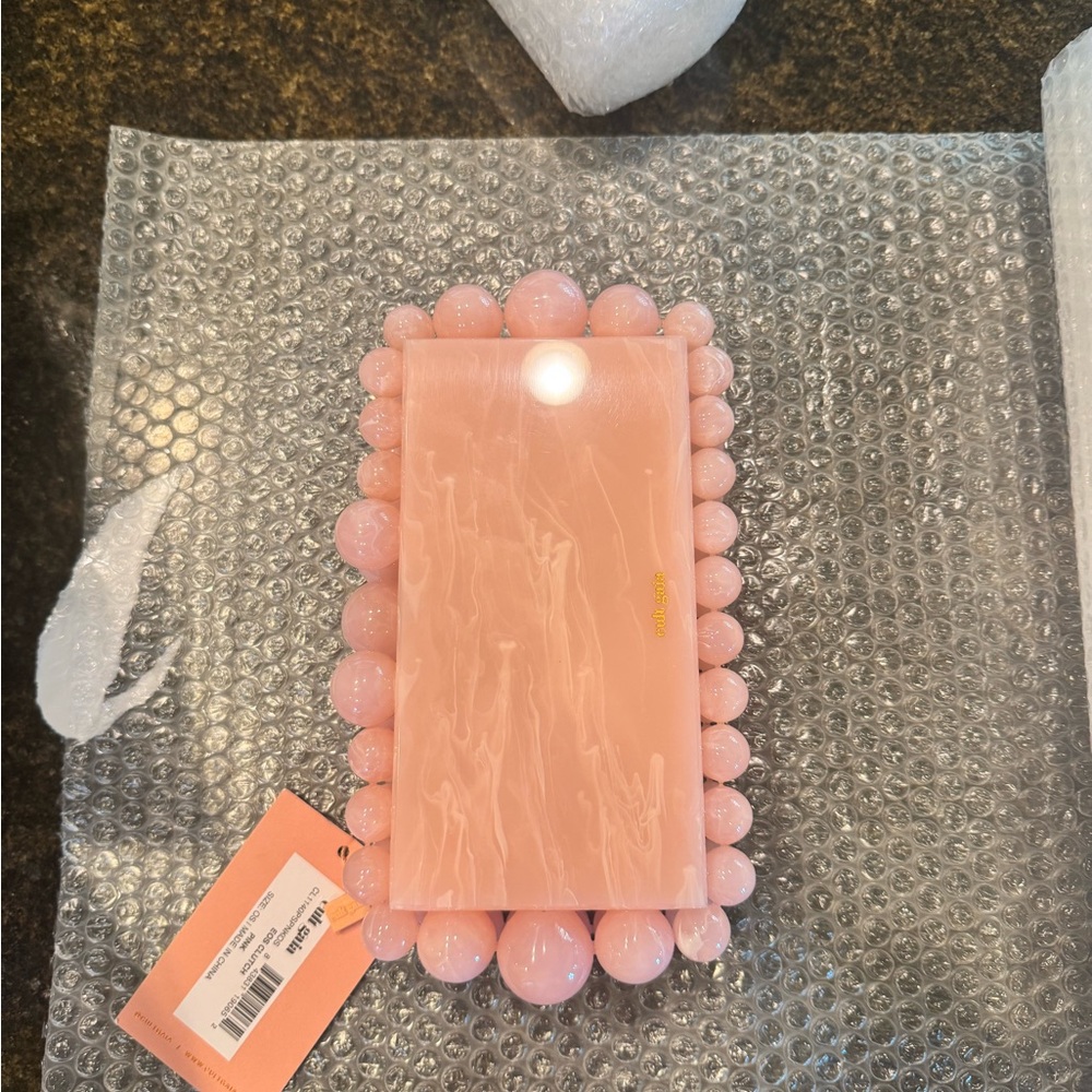 Cult Gaia Blush Pink Acrylic Clutch - Picture 2 of 3